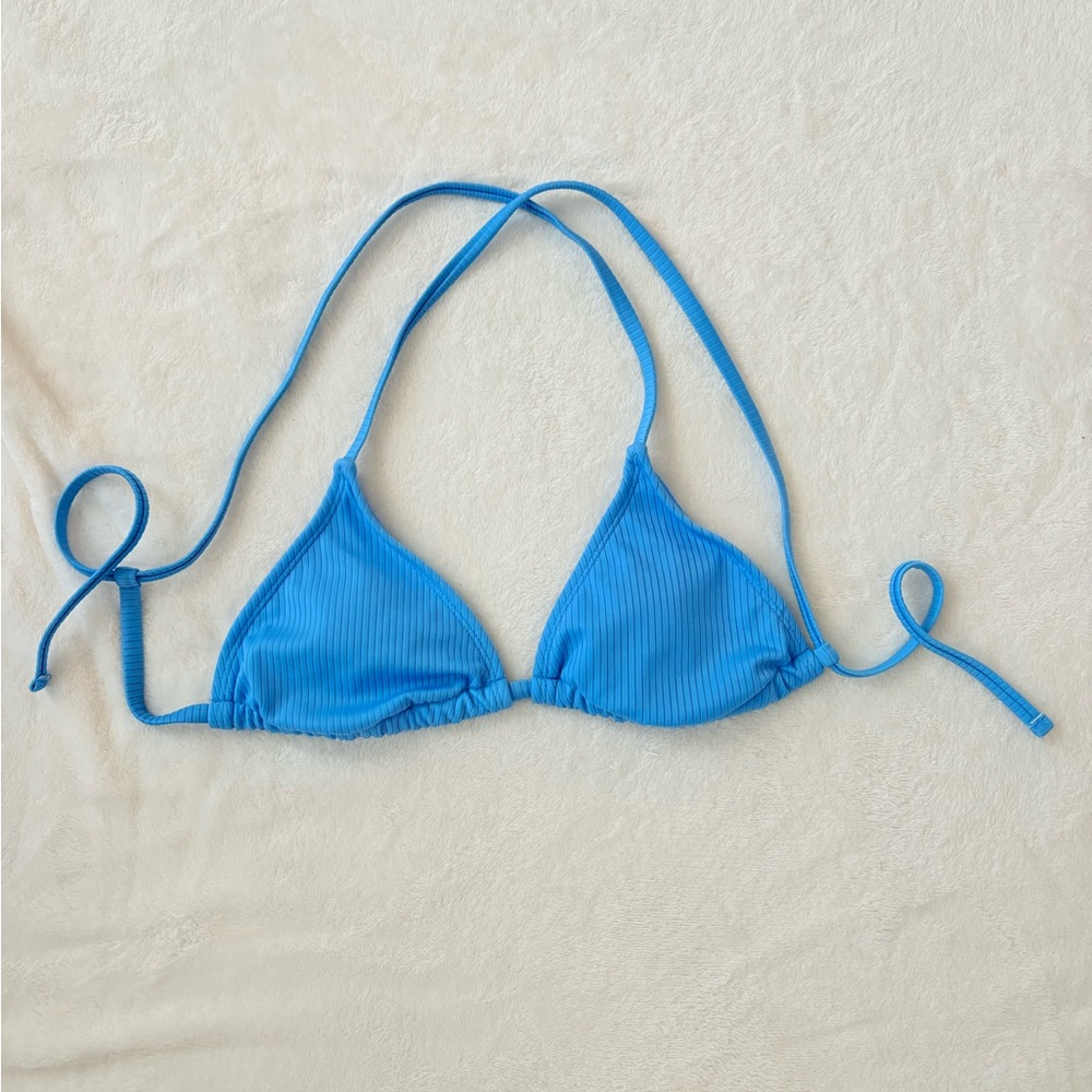 Vibrant Blue Triangle Bikini Top
